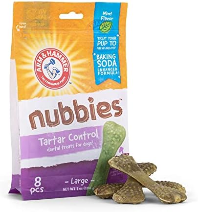  Arm & Hammer For Pets Nubbies Dental Treats For Dogs From Arm And Hammer - Dog Dental Chews Fight Bad Dog Breath, Plaque & Tartar-Dog Dental Care, 139 Count(Pack Of 1)