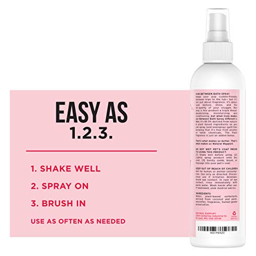  Natural Rapport Female Dog Cologne Spray With Floral & Coconut Scent - The Only Between Bath Spray Dogs Need - Convenient, Between-Bath Dog Deodorant Spray And Pet Urine Odor Eliminator Perfume (Female, 8 Fl Oz.)