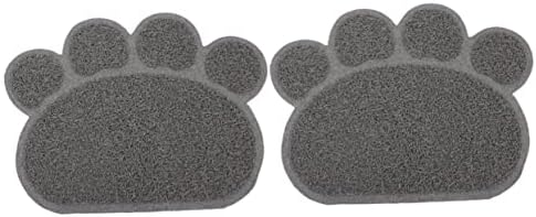  Cat Paw Design Mats: Cat Food Mat, Dog Food Mat, Non-Skid Spill Proof Pet Feeding Mat For Food And Water, Dog Placemat. This Cat Litter Mat Is Made Of Good Material, Very And Wont Tear Like Other Mats