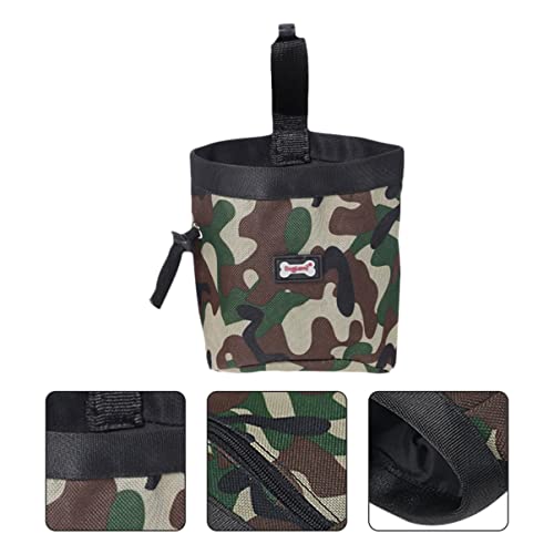 GENERIC 3pcs Kibbles Coin Carrier Container Key Pouches Dog Cm Green For Use Supplies Purse Bags Holder Walking Training X Food Snack Camouflage Outdoor Indoor Doggie Reward Small Treat