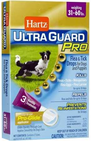  Hartz UltraGuard Pro Topical Flea & Tick Prevention For Dogs And Puppies, 31-60 Lbs 6 Monthly Treatments