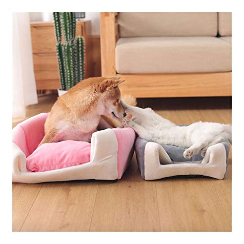  YangYan Hot Sell Pet Cat Bed Indoor Cats House Warm Small For Kitten Mats Dog Nest Collapsible Cave Cute Sleeping Winter Pet Products (Color : Gray, Size : S 28x28x29)