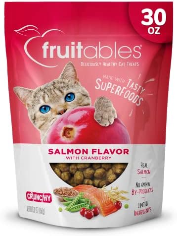  Fruitables Cat Treats – Crunchy Treats For Cats – Healthy Low Calorie Treats Packed With Protein – Free Of Wheat, Corn And Soy – Made With Real Chicken With Blueberry – 30 Ounces