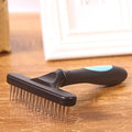 GENERIC Pet Grooming Brush Shedding And Dematting Undercoat Rake Comb For Dogs And Cats Extra Wide Blue Pet Supplies For Small Dogs Bed (Blue, One Size)