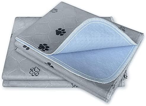  Washable Pee Pads Dogs With Puppy Grooming Gloves,Reusable,Waterproof,Non-Slip,Super Absorbing Pet Pads Dog Bed Mat,Whelping Pads,Dog Playpen Mat,Pee Pad For Guinea Pig Cage,(2-Pack) 18"X24"