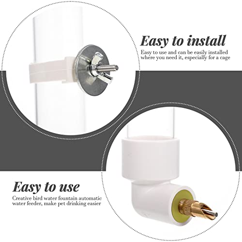  NOGRAX Rabbit Water Dispenser Parakeet Feeder 1 Set Of Bird Cage Hanging Water Feeder Bird Water Dispenser For Cage Auto Feeder Quail Feeder Feeder