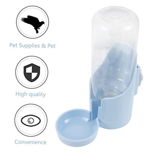  Yardwe Parrot Drinking Fountain Automatic Bird Feeder Bird Water Cup Bird Cage Feeder Small Dog Water Dispenser Bird Food Cockatiel Clear Water Bottles Bird Parrots Feeder Plastic Blue