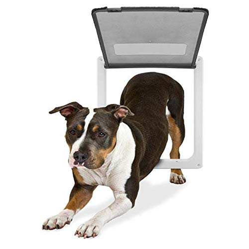 GENERIC Door Small Cat Gate Door Dog Door 4 Way Lockable Cat Kitten Door Security Flap Door Abs Plastic 1Pcs 25X23.5X5.3Cm