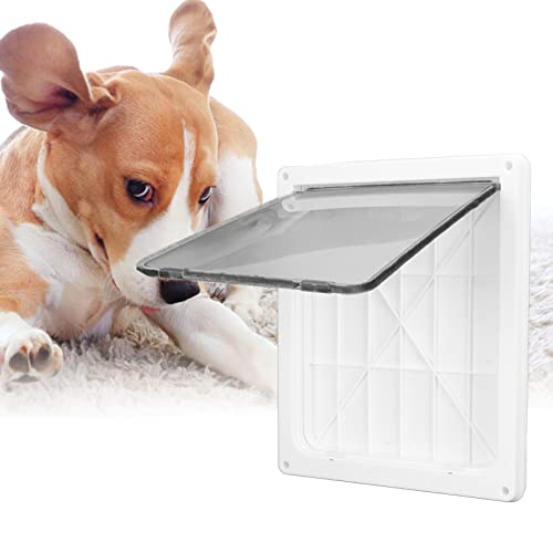  Cat Door, Pet Flap Door Guard Food Screw Fixing Glossy Automatic Closing Controllable Access For Dog Holes For Cat Holes (L)