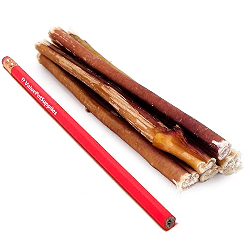 ValueBull Bully Sticks For Small Dogs, Extra Thin 6 Inch, 200 Count - All Natural Dog Treats, 100% Beef Pizzles, Single Ingredient Rawhide Alternative