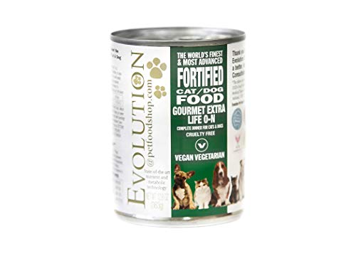  Evolution Diet Extra Life Organic Plant Based Moist Dog & Cat Food With Non-GMO And Organic Ingredients (12 Cans) Complete & Balanced For All Life Stages