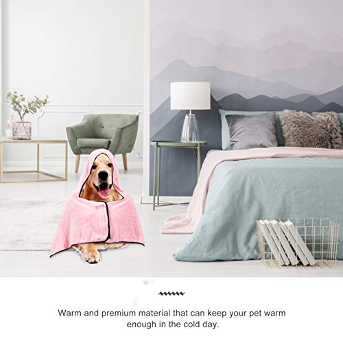  Mipcase Supplies Cleaning Shower Size Dry Kitten Robes Puppy Bag Bathing Pet Coat Bathrobe Bath M Towel Dog Microfibre Fleece Animal Wearable Coral Wear Robe Accessories Drying Quick