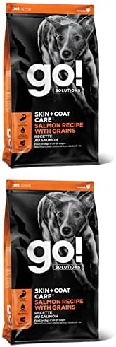  GO! SOLUTIONS Skin + Coat Care - Dry Dog Food, 25 Lb - Salmon Recipe With Grains For All Life Stages - Complete + Balanced Nutrition For Dogs