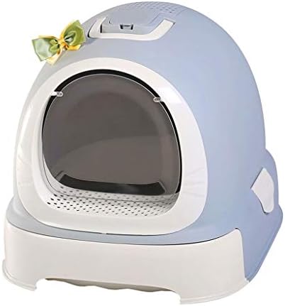  KIZQYN Pet Toilet Cat Litter Bowl Full Closed Drawer Cat Food Cat Toilet Large Cat Sand Bowl Anti-Splashing Cat Pot Pot Pull Deodorant Cat Litter Box (Color : Gray)