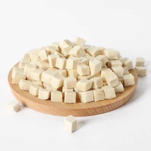  Pwshymi Freeze Dried Dog And Cat Treats, Chicken Pet Freeze Dried Cat Food Treats Dried Chicken Dried Treats For Training, Topper Or Snack(Chicken Cube)