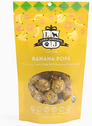  Lord Jameson Apple Pops Organic Dog Treats, Organic Dog Treats Made With Real Apples, 6 Oz. Bag