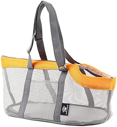  MEENE Breathable Single Shoulder Bag For Pet Dog Outdoor Walking Carrier Kitten Puppy Travel Mesh Surface Carrying Bags For Dogs Cats (Color : Black)