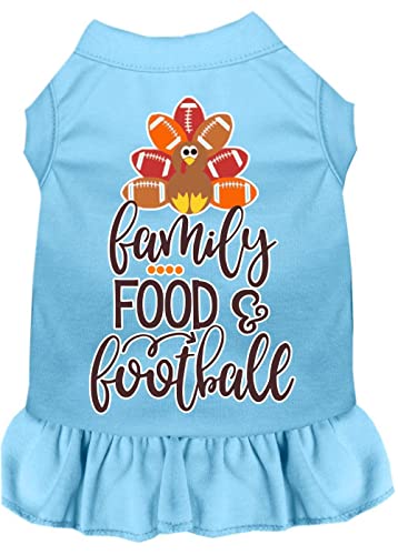  Family, Food, And Football Screen Print Dog Dress Red XS