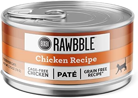  BIXBI Rawbble Tuna Pate Recipe Cans – Grain Free, Protein Rich Wet Cat Food – (2.75 Ounce Cans, Case Of 24)