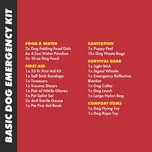 Emergency Zone - Small Dog Emergency Survival Kit - Bug Out, Emergency, Travel Kits, First Aid - Basic