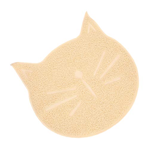  Plastic Bins Plastic Bins Portable Litter Box 2 PCS Cat Litter Mat- Cat Face Shaped Mat Cat Mat Pet Cat Face Shaped Pellet Cat Litter Kitten Litter Box Kitten Litter Box