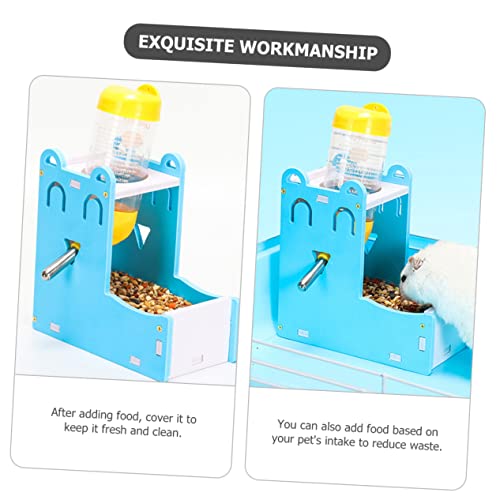  1 Set Water Chinchilla Gerbils Auto Bowl Cat Bottle Bird Small Automatic Waterer Mice Animals Dog For Food Wooden Rabbit Household Samll Parrots Animal Feeder Rat Pigeon Pet