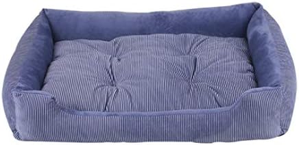  SENERY 50-90cm Large Dog Bed Winter Warm Cat House Soft Double Sided Puppy Cushion Striped Pattern Pet Kennel