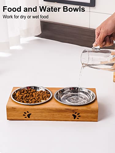  VENTION Stainless Steel Cat Bowls, Cat Food Bowl For Indoor Cats, Whisker Fatigue Cat Bowl, Shallow Cat Dishes