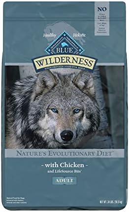  Blue Buffalo Wilderness High Protein, Natural Adult Dry Dog Food, Duck 24-lb