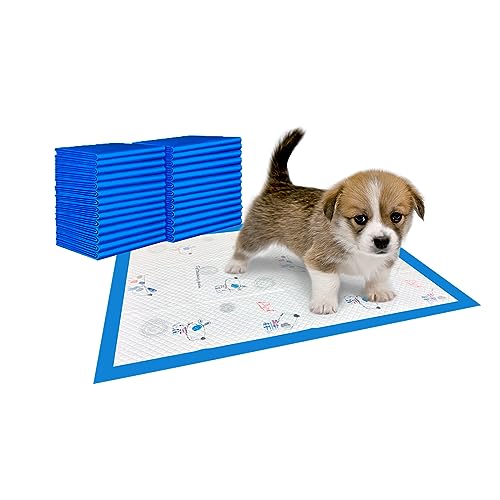  TCOELLSDTS Disposable Puppy Training Pads For Puppies And Training Dogs, Puppy Pads Small, Absorbent & Leak Proof, 6-Layer, Training Pads, Dog Print, 13"x17", Pack Of 40