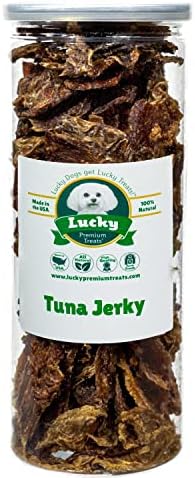  Lucky Premium Treats Tuna Jerky – Tuna Jerky Treats For Cats And Dogs, Nutrient-Rich And All-Natural Dog Treats And Cat Treats (14 Oz)