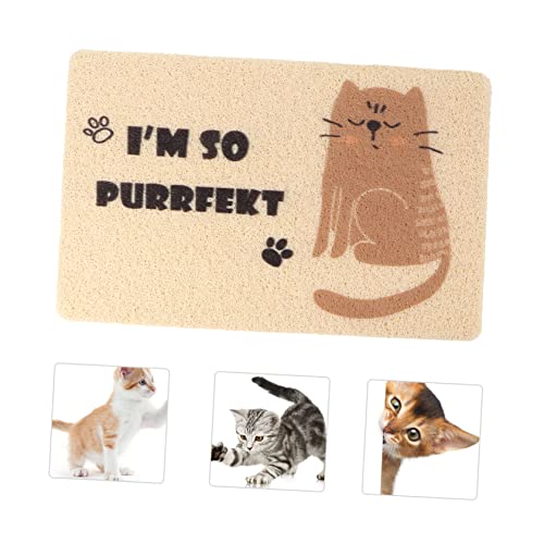  POPETPOP Cat Litter Mat 1pc Pet Cat Litter Mat Large Heating Pad Litter Pad Dog Food Feeding Mat PVC Chocolate Feeder Four Seasons Cat Sleeping Pad