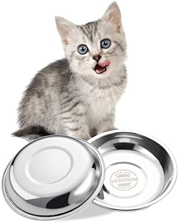  VENTION Stainless Steel Cat Bowls, Cat Food Bowl For Indoor Cats, Whisker Fatigue Cat Bowl, Shallow Cat Dishes