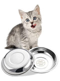  VENTION Stainless Steel Cat Bowls, Cat Food Bowl For Indoor Cats, Whisker Fatigue Cat Bowl, Shallow Cat Dishes