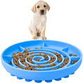  ChezAbbey Slow Feeder Dog Bowl, Silicone Dog Food Bowl, Slow Eating Feeding Pet Food Dish For Medium Small Breed Dogs Puppy Cats, Bloat Stop Anti Gulping Nonslip Puzzle Lick Bowl With Suction Cups