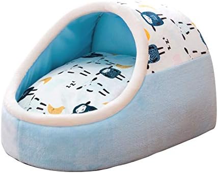  Wakeu Plush Pet Bed Cave For Cat/Small Dog,Comfortable Plush Kennel Triangle Kittens Cave Tent House