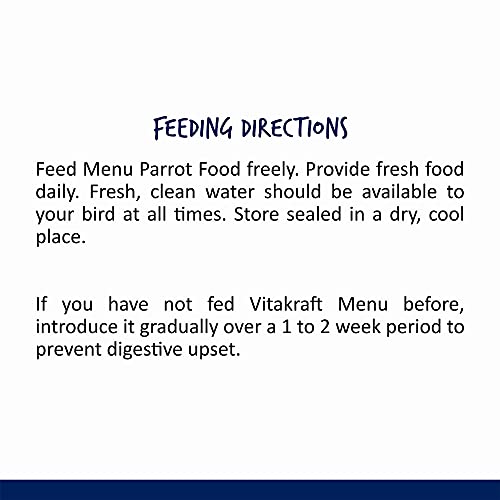  Vitakraft Menu Premium Parrot Food - Vitamin-Fortified - Macaw, Amazon, Conure, And Parrot Food For Large Birds 5 Pound (Pack Of 1)