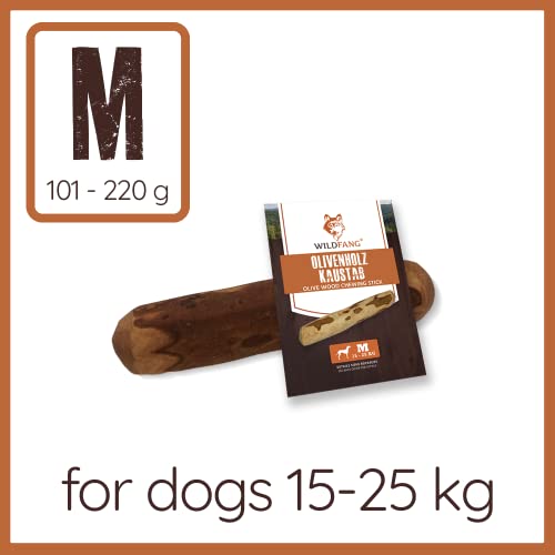  Wildfang® Olive Wood - Chewing Stick For Dogs, 100% Natural Dog Toy, Dental Care & Training…