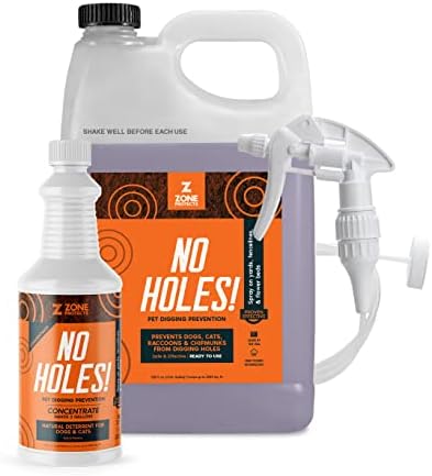  Zone Protects No Holes! Concentrate Bundle. Stop Digging Dogs. Two 32oz Concentrate Bottles. Saves 80%. Each Bottle Makes Two Gallons.