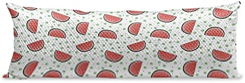  Lunarable Dog Bone Body Pillow Cover, Cartoon Food For Dog Treat Pattern With Silhouette Zigzag Background, Soft Comfortable Zippered Side Sleeper Pillow Case, 20" X 55", White And Dark Blue