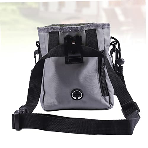 TENDYCOCO Pet Treat Pouch Pet Gear Feed Pocket Snack Food Carrier Box Dog Training Waist Bag The Dog Fanny Pack Feed Bag Equipment Grey Men And Women Shrinkable Dog Bag