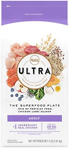  NUTRO ULTRA Adult High Protein Natural Dry Dog Food With A Trio Of Proteins From Chicken, Lamb And Salmon, 15 Lb. Bag