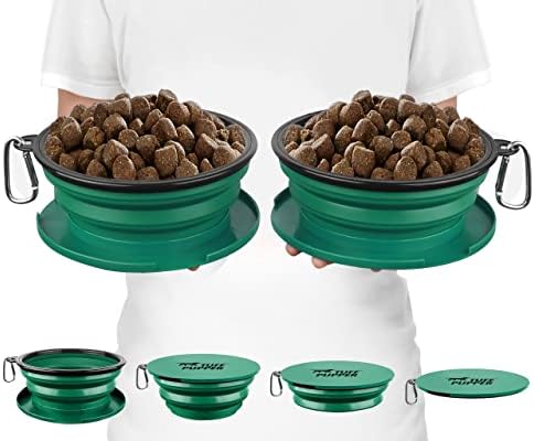  Tuff Pupper SuperBigSlurp - Collapsible Dog Bowls | Convenient Dog Travel Bowls W/Storage Lid | Keeps Pups Hydrated And Full | Portable Dog Water Bowls & Large Travel Bowls For Pets | Patent Pending
