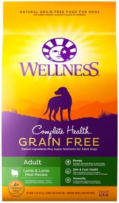  Wellness Complete Health Grain-Free Dry Dog Food, Natural Ingredients, Made In USA With Real Meat, For All Lifestages (Chicken, 24-Pound Bag)