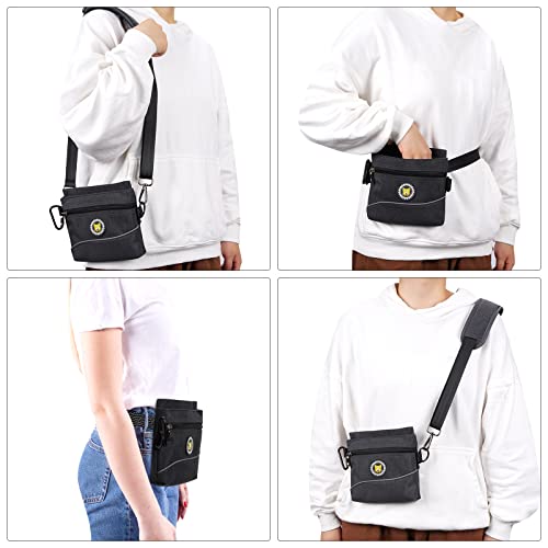  Viklluyr Dog Treat Pouch Bag With Magnetic Closure, Dog Food Carrier With Removable Inner Pocket, Perfect Dog Training Bag For Agility Training - Including Carabiner