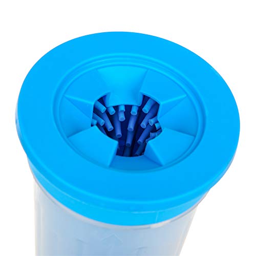  Kuntrona Pet Foot Clean Cup For Dogs Cats Cleaning Tool Soft Plastic Washing Brush Paw Washer Accessories Blue 10.5x10.5x8.2cm