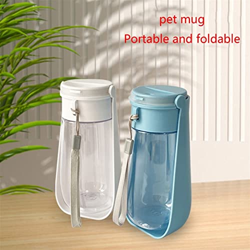  AYENCI Cat Automatic Water, Foldable Dog Water Bottle Leak Proof For Walking Hiking Travel Outdoor Walking White/Blue Outdoor Walking (Color : White)