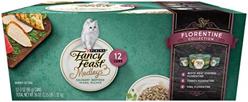  Purina Fancy Feast Wet Cat Food Medleys Florentine Wet Cat Food Variety Pack - (2 Packs Of 12) 3 Oz. Cans