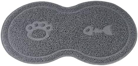  Mipcase Food Containers Food Scatter With Kitten Lock Dish Placemat Floor PVC Easy Mat Dog Anti- And Trapper Mat, Grey Water Bowl Clean Mat: X Non- Control Pad Mesh Multi- Puppy Litter Rabbit Food