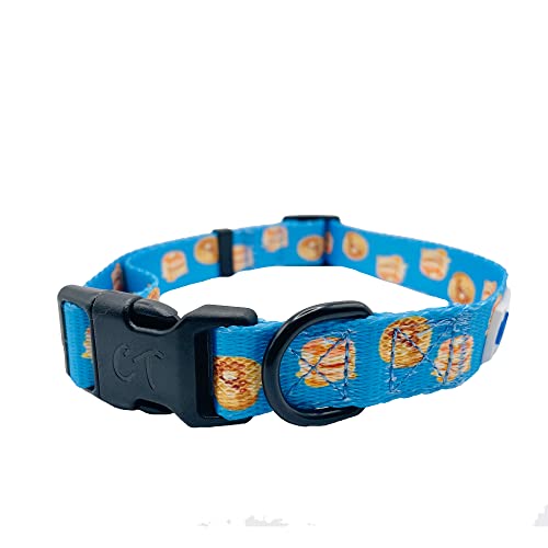  CUTIE TIES Dog Collar Breakfast Club – Durable Nylon Material - Premium Quality Collars For Dogs - Cute Dog Collars In Three Sizes (Breakfast Club, Medium (13" - 20"))
